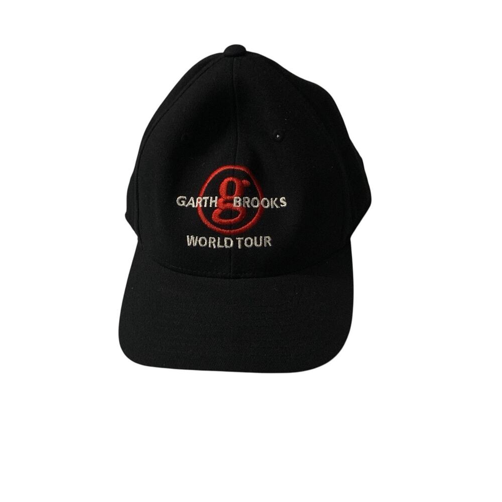 Vintage Garth Brooks World Tour Black Adjustable Hat Embroidered ONETEN